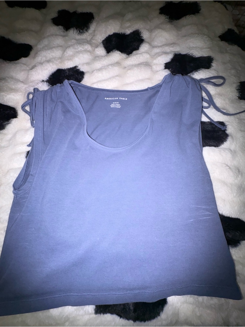 American Eagle Outfitters Dusty Lavender Tie-Shoulder Tank